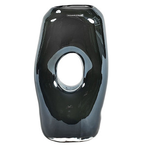 Wazon szklany Primten grafitowy wysokóść 32 cm HOMEBOOK