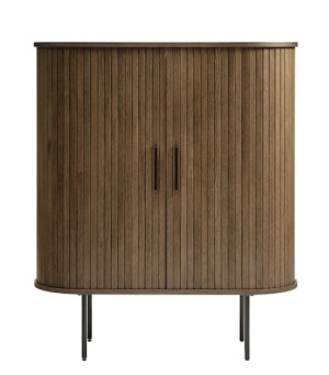 Komoda Gativel lamele dąb palony HOMEBOOK