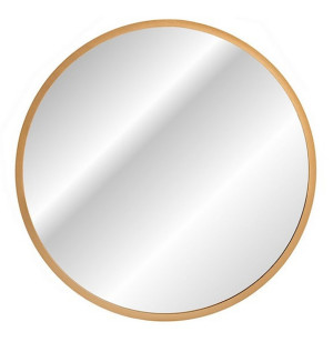 Lustro ścienne Olimmi średnica 60 cm złote z oświetleniem Wyprzedaż