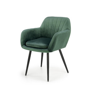 Krzesło tapicerowane Komoryn z podłokietnikami zielone HOMEBOOK
