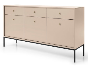 Komoda trzydrzwiowa Monne z szufladami beżowa vintage HOMEBOOK