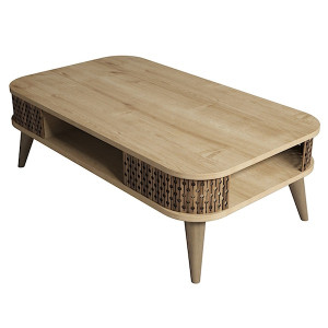Stolik kawowy klasyczny Hippeux dąb 105x60 cm HOMEBOOK