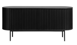 Komoda szeroka Ovitties czarne lamele HOMEBOOK