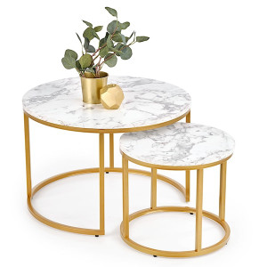 Zestaw stolików kawowych Ratmes 68 cm i 38 cm HOMEBOOK