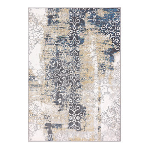 Dywan nowoczesny Badgetted beżowo-grafitowy 133/190 cm Wyprzedaż