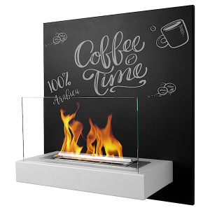 Biokominek Belietta czarno-biały z certyfikatem TÜV HOMEBOOK