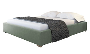 Łóżko tapicerowane Plene 120x200 ze stelażem metalowym i pojemnikiem szałwiowe hydrofobowe HOMEBOOK