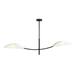 Lampa wisząca Farang x2 biało-złota HOMEBOOK