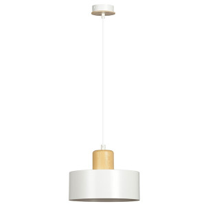 Lampa wisząca Torie średnica 25 cm biała HOMEBOOK
