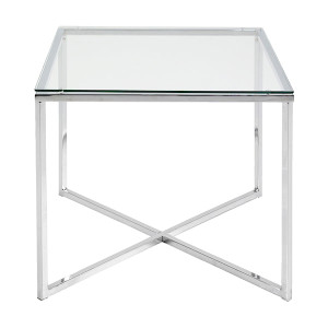 Stolik kawowy Udbina szklany 50x50 cm HOMEBOOK