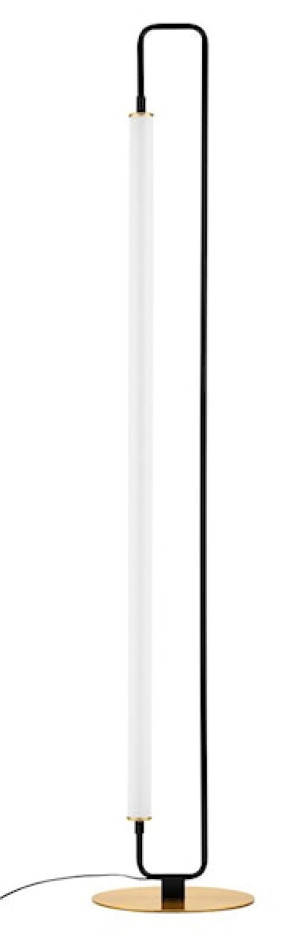 Lampa podłogowa Poucil LED złoto-czarna Wyprzedaż