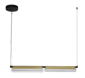Lampa wisząca Hullows LED czarno-złota Wyprzedaż