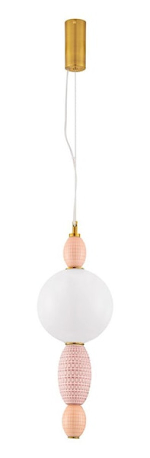 Lampa wisząca Texells LED różowo-złota