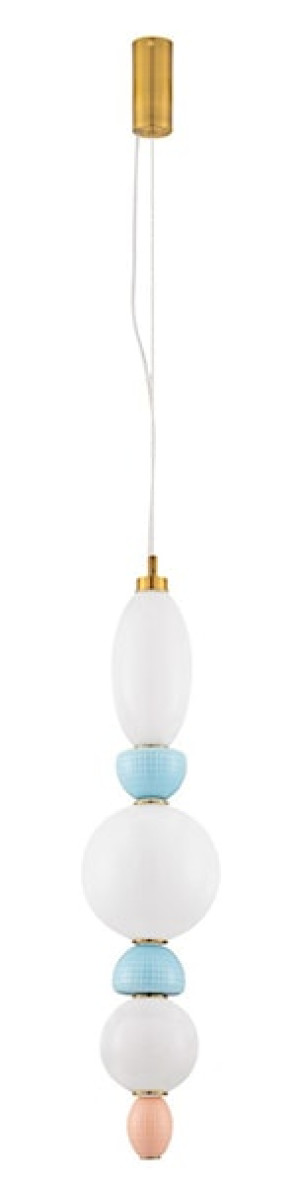 Lampa wisząca Texells LED niebiesko-złota Wyprzedaż