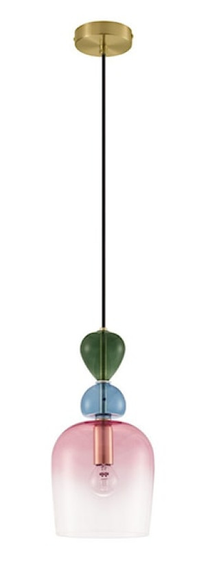 Lampa wisząca Nouvede 16 cm wielokolorowa