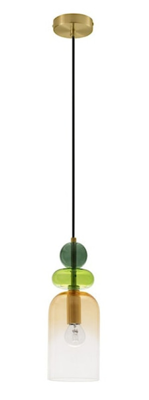 Lampa wisząca Nouvede 11 cm zielono-złota