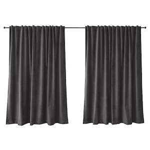 Zasłona do salonu Myrrhis w tkaninie PET FRIENDLY 280x270 cm ciemnoszara HOMEBOOK