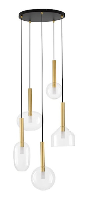Lampa wisząca Apolnes x5 złota Wyprzedaż