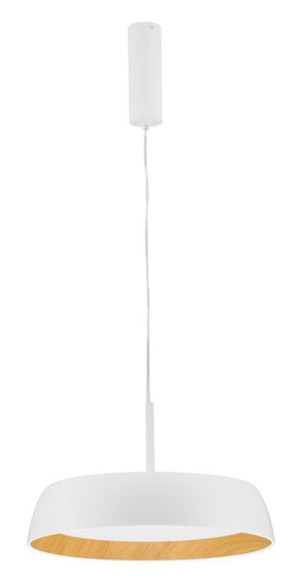 Lampa wisząca Kessov LED brązowo-biała