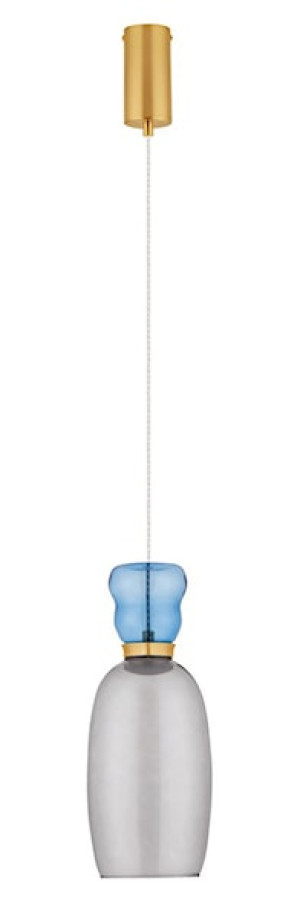 Lampa wisząca Kiands LED x1 niebiesko-złota