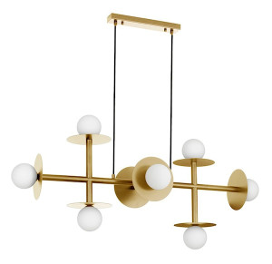 Lampa wisząca Letarian x8 złota Wyprzedaż