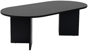 Stolik kawowy Sable owalny blat 119x60 cm czarny Wyprzedaż