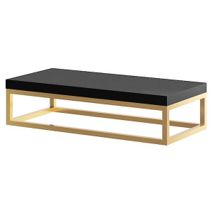 Szafka pod umywalkę Lunne wisząca z drążkiem na ręcznik złota wariant: 43/60 HOMEBOOK