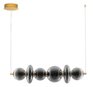 Lampa wisząca Evences III LED czarno-złota Wyprzedaż