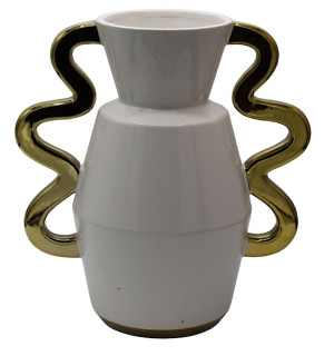 Wazon Kaljos ceramiczny złoto-biały