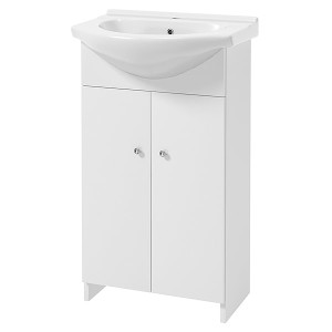 Szafka pod umywalkę Meandy stojąca podwójna lakierowana z umywalką HOMEBOOK