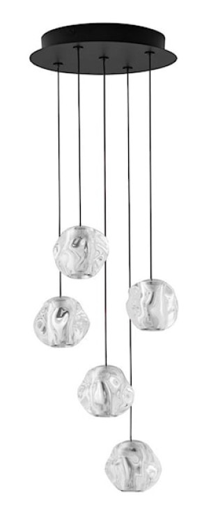 Lampa wisząca Borall LED x5 czarna