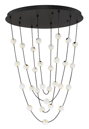 Lampa wisząca Systally LED 120 cm złoto-czarna Wyprzedaż
