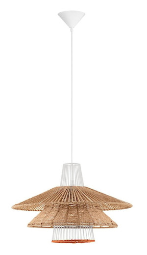 Lampa wisząca Silley brązowo-biała Wyprzedaż