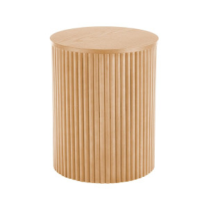 Stolik kawowy Rastinver średnica 40 cm naturalny Wyprzedaż