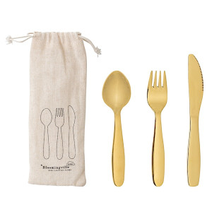 Komplet sztućców dla dzieci Mallow złote HOMEBOOK
