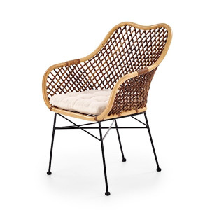 Krzesło Marrupe z naturalnego rattanu HOMEBOOK