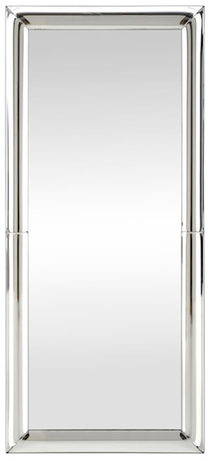 Lustro ścienne Abisso 162x72 cm w srebrnej ramie gięte szkło Wyprzedaż