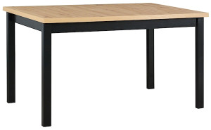 Stół drewniany do jadalni Moized 120x80 cm czarny/dąb artisan Wyprzedaż
