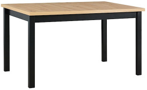 Stół drewniany do jadalni Moized 140x80 cm czarny/dąb artisan Wyprzedaż