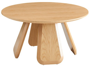 Stolik kawowy Affitly okrągły 80 cm dąb naturalny fornir