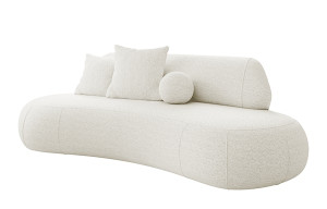 Sofa trzyosobowa Balme kremowa boucle