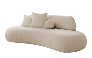 Sofa trzyosobowa Balme jasnobeżowa boucle