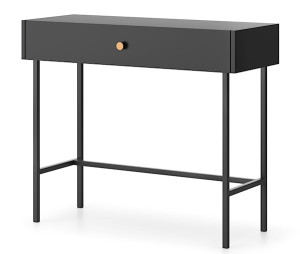 Toaletka Divenos z szufladą 93 cm Czarna Wyprzedaż