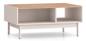 Stolik kawowy Dunea z wnękami 90x60 cm kaszmir/dąb