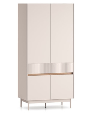 Szafa czterodrzwiowa Dunea 92 cm kaszmir/dąb Wyprzedaż