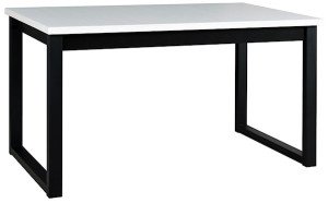 Stół rozkładany do jadalni Flotaro 140-180x80 cm czarny/biały Wyprzedaż