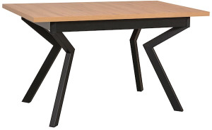 Stół rozkładany do jadalni Ennite 140-180x80 cm czarny/dąb artisan Wyprzedaż