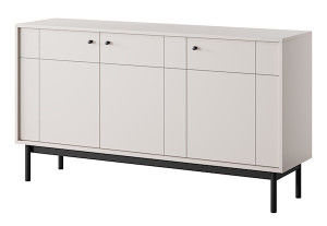 Komoda trzydrzwiowa Japandies 154 cm Szary beż Wyprzedaż