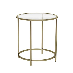 Stolik kawowy Quistle złoty HOMEBOOK