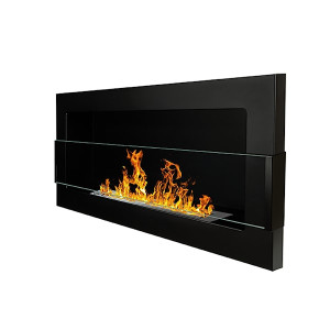 Biokominek Astralis 90x40 cm z certyfikatem TÜV Czarny strukturalny HOMEBOOK